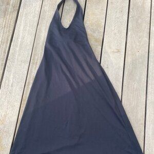 Women's Black Size Medium Patagonia Halter Athletic Stretch Midi Dress